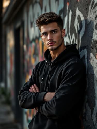 Image of Glowic Men's Hoodie | Oversized Stylish Sweatshirt for Winter Wear | Trendy Casual Hoodie for Men | Perfect for Gym, Travel, Streetwear Fashion