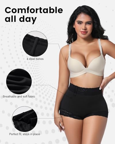 Womens Shapewear Control Panties Butt Lifter Boyshort Lace Panties Underwear2