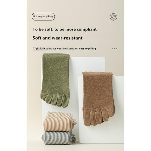 Unisex Toe Socks Five Finger Socks for All Seasons Solid Color Series 163