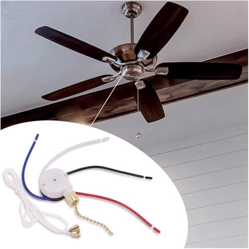 Interruptor de ventilador ZE-208S regula 3 velocidades con cadena de tracción oro 5