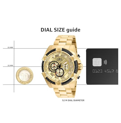 Invicta-Stainless-Steel-Bolt-Chronograph-Gold-Dial-Analog-Watch-for-Men-25515-Gold-Band