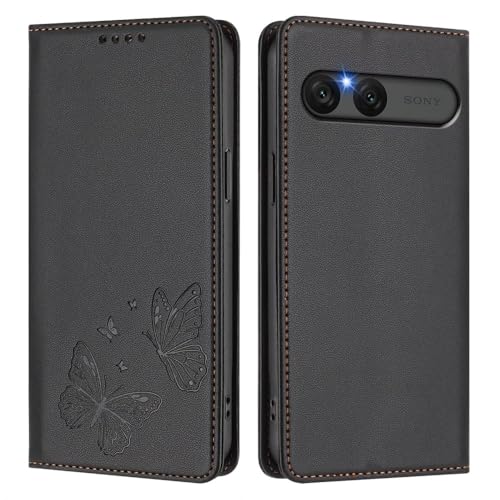 Étui pour Sony Xperia 5 VI 2024 noir à rabat magnétique