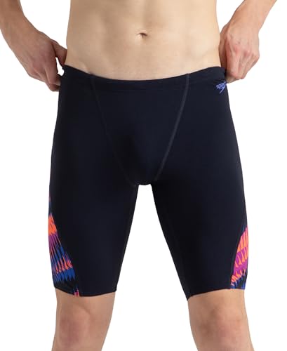 Image of Speedo Men Endurance+ High Tide Digital Print V-Cut Jammer - Arctic Glass