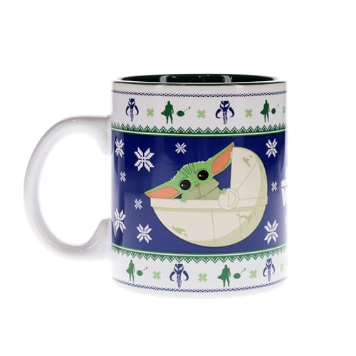 Taza de Cerámica Star Wars The Mandalorian Grogu Azul 20 oz miniatura 3