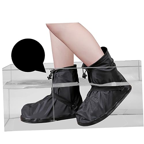 Cubiertas antideslizantes para zapatos impermeables, protectores gruesos para botas, fundas resistentes para calzado con correa de cierre miniatura 2