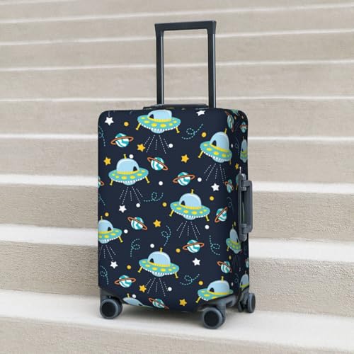 Galaxy With Ufo Travel Luggage Covers - Elasticity Suitcase Covers Protector for Luggage 18-32 Inch 6