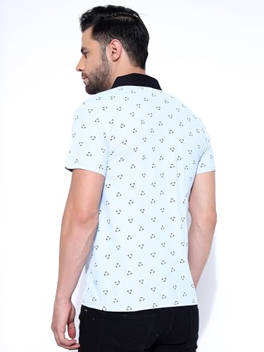 Image of Honky Tonky Men's Regular Fit Polo Neck Half Sleeve Printed Casual T-Shirt | Polo T-Shirt for Men