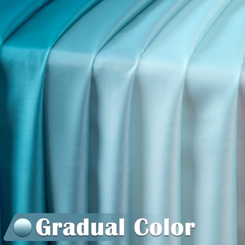 Jinchan JCCQFOMBRE-7072C10 Teal Ombre Shower Curtain, Waterproof Fabric Shower Curtains thumb #1