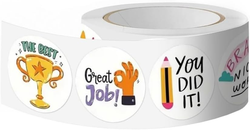500 Pcs Motivational Stickers Good Job Praise Labels for Teachers Classroom Rewards, Student Incentives