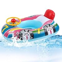 Flotteurs Piscine - Bouée Gonflable étanche avec Volant | Accessoires de Piscine et de Plage | pour Jardin Plage Douche Salle de Bain Activités Aquatiques Garçons Filles