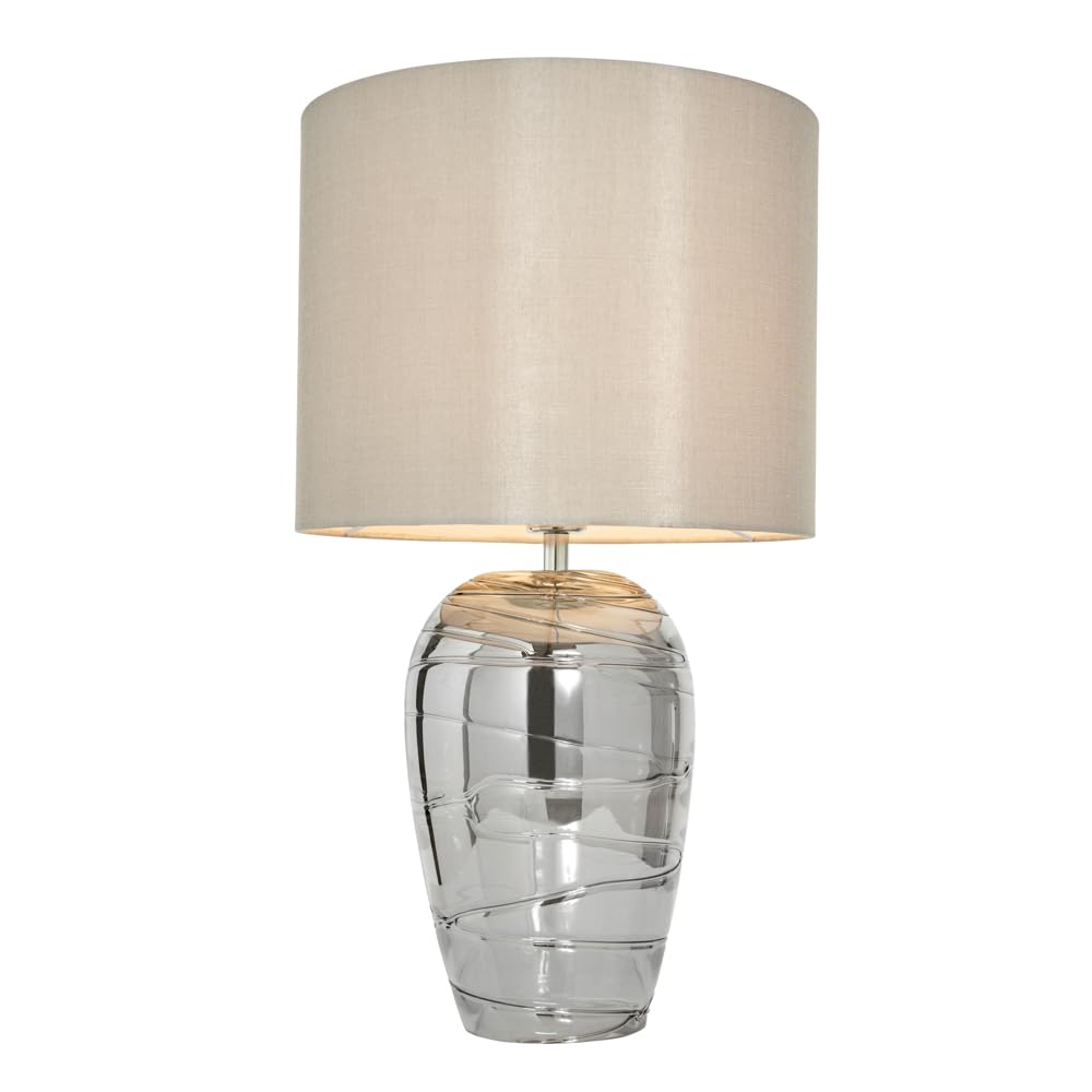 LITECRAFT Rita Ripple Smoke Tinted Glass Lamp or Shade - (Table Lamp)