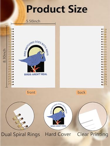 Carnet d'observation oiseaux 14 x 21 cm et journal de notes amusant