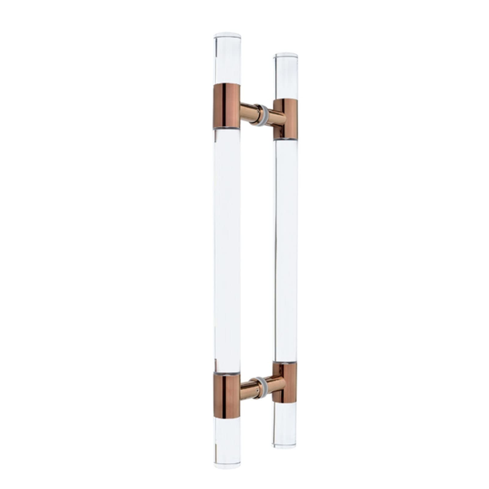 LQZAXSRDR Sliding Barn Door Handle, Round Transparent Crystal Glass Door Pull Handle, Multicolor, H-Shaped, Multiple Sizes(D,60cm(23.6in) 40cm(15.7in))