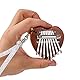 Alnicov Mini Kalimba 8-Tasten-Daumenklavier,tragbares Marimba-Massivholz-Daumenklavier, musikalische Geschenke für Anfänger (herzförmig)