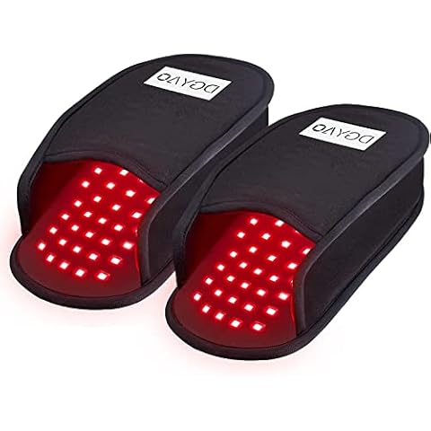 DGXINJUN Red Light Therapy for Foot Infrared Light Therapy Slipper Feet Toes Instep FDA Cleared LED Wearable Body Device with Pulse Mode (2 Pads） Cover