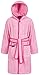 Produktbild Morgenstern Baumwoll Kinderbademantel mit Kapuze einfarbig Rosa Gr 122 128 Duschmantel für Säuglinge Cotton Kinderduschmantel Hellrosa Rose Pink