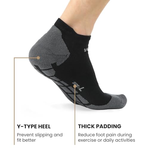WANDER Mens Ankle Socks Athletic Compression Breathable Low Cut Running Socks With Arch Support 7 Pairs4