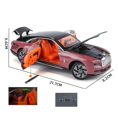 Modelo de coche Rolls Royce Spectre escala 1:24 marrón miniatura 3