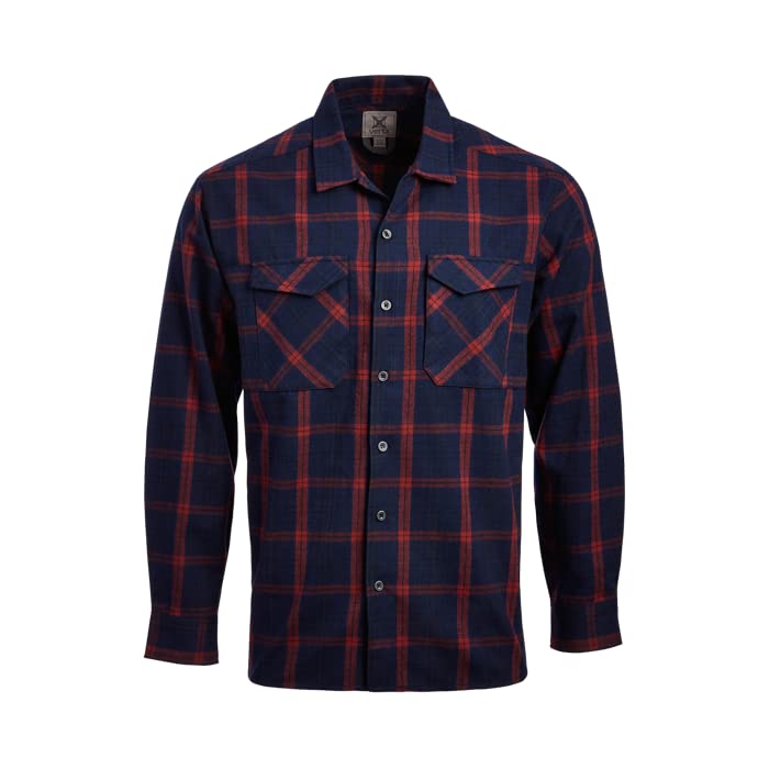 Vertx Unisex Canyon River Tactical Flannel Shirt Long Sleeve Outdoor Work Shirts with Pockets, Tactical Operations Gear Shirt (Pack of 1)