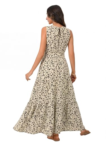 Image of Rooscier Women's Sleeveless Boho Maxi Dress