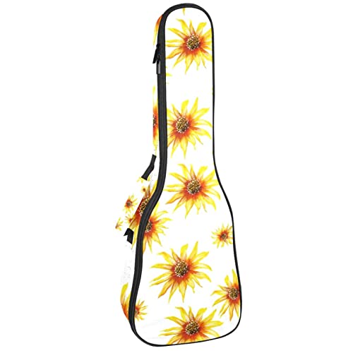 Housse pour ukulélé sans couture avec motif tournesols jaunes de 10 mm d’épaisseur – Rembourrage en éponge de 53,3 cm… - Les Beatles, Paul McCartney, John Lennon, RIngo Starr, George Harrison Housse pour ukulélé sans couture avec motif tournesols jaunes de 10 mm d'épaisseur - Rembourrage en éponge de 53,3 cm…