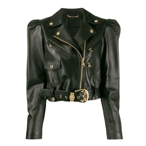 Vestes peau de mouton moto biker en cuir véritable haut de gamme