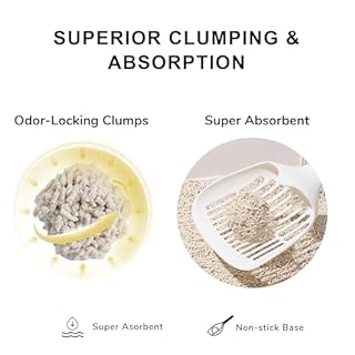 FUKUMARU Tofu Cat Litter - Natural Unscented, Dust Free, Flushable, Quick Clumping, Lightweight, Low Tracking Pellets, Effective Odor Control - 18 LBS (3 Packs)