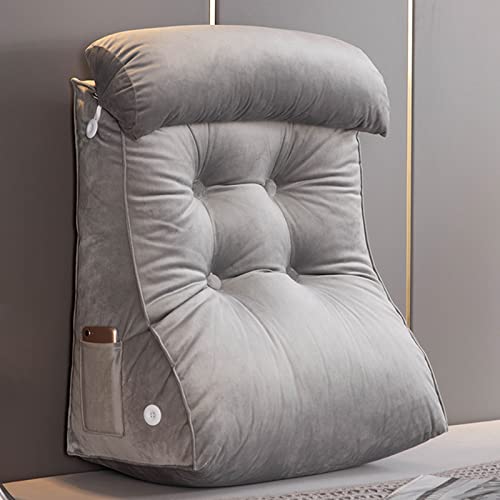 Almohada de lectura con soporte para el cuello, extraíble y lavable, cojín lumbar para cabecero, almohada de cuña para máxima comodidad y apoyo de espalda, ideal para leer y relajarse.