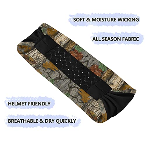 Oyihfvs ZXBB-114432-11 Real Tree Camouflage For Hunting Women'S Headbands Yoga Workout Exercise Stretchy Headband Breathable Head Wraps Sweat Wicking Hair Bands Head Scarf thumb #1