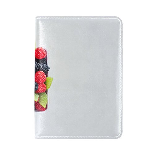 Marmalade Blackberry Raspberry Leather Passport Holder Cover Case Travel One Pocket