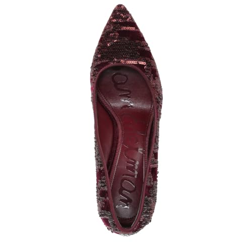 Image of Sam Edelman Women's Hazel Pump, Merlot Sequin, 8 Medium