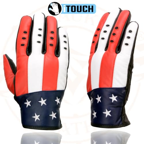 Image of Milwaukee Leather Men's Leather Motorcycle Gloves - Gel Padded Palm, Adjustable Wrist, Riding Gloves - X-Small
