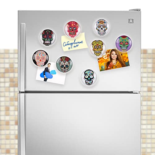 Imanes de refrigerador de vidrio redondos 12 unidades miniatura 3