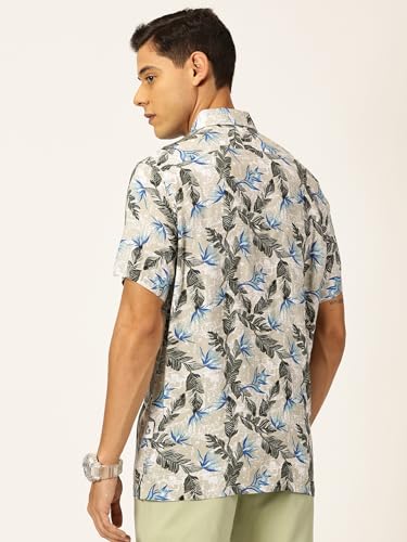 Image of Thomas Scott Men's | Printed | Half Sleeve | Regular Fit | Cotton Rayon | Spread Collar | Casual Shirt