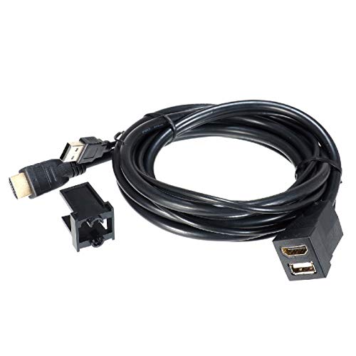 USB/HDMI延長ケーブル トヨタ/ダイハツ車用 スペアスイッチホールがUSB