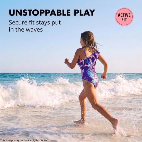 Image of Kanu Surf Girls Morgan Floral Ruffle 1-Shoulder 1-piece Swimsuit
