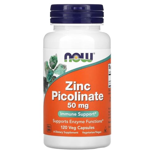 NOW Foods Picolinato de zinco 50 mg, 120 cápsulas