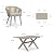 PURPLE LEAF 7 Pieces Outdoor Dining Set with Patio Aluminium Dining Table and Wicker Rattan Chairs Modern Furniture Cushions Sets for Backyard Indoor Decor Kitchen Champagne