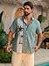 Hardaddy Men's Vintage Bowling Shirt Short Sleeve Button Down Hawaiian Summer Beach Printed Casual Shirts（Multicolor02,L）