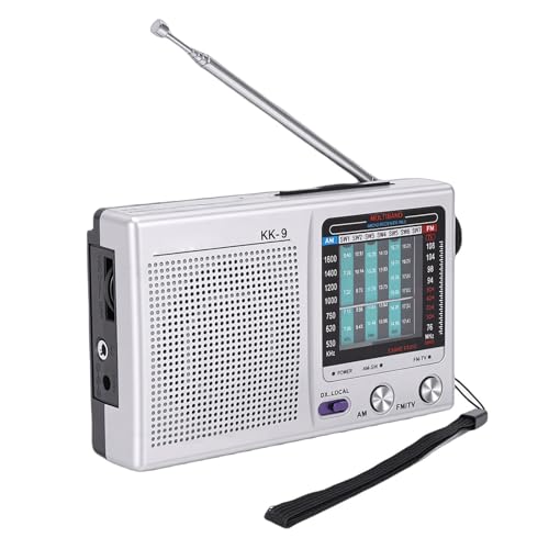 Radio portátil VBESTLIFE AM FM SW multibanda plata miniatura 1