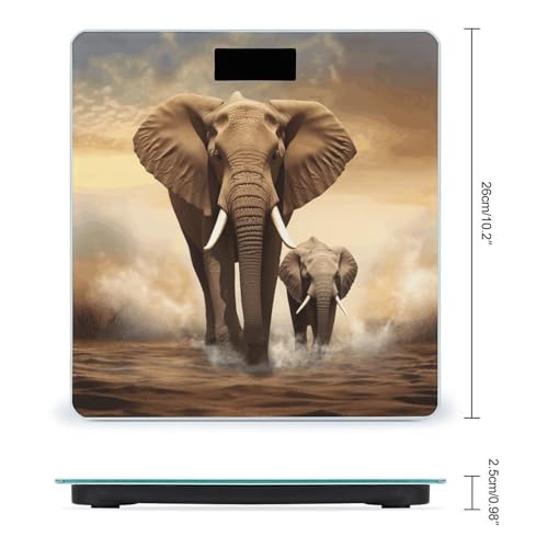 Báscula digital de baño con vidrio templado y LCD 400lb miniatura 2