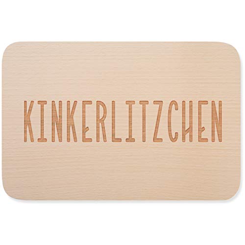 JUNIWORDS Frühstücksbrettchen, Kinkerlitzchen, Holzbrett Frühstücksbrett Holzbrettchen