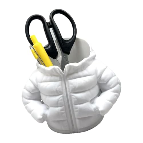 NONGYU Organizador de bolígrafos con forma de chaquetas de plumón, caja de bolígrafos impresa en 3D para el hogar, oficina, escritorio, almacenamiento, decoración, chaquetas, portalápices