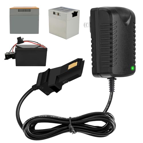 12V Charger for Powered Wheels Battery 12 Volt Battery Charger for All Fisher-Price Powered Wheels Gray Battery and Orange Top Battery Replacement Fisher Price 12V Adapter