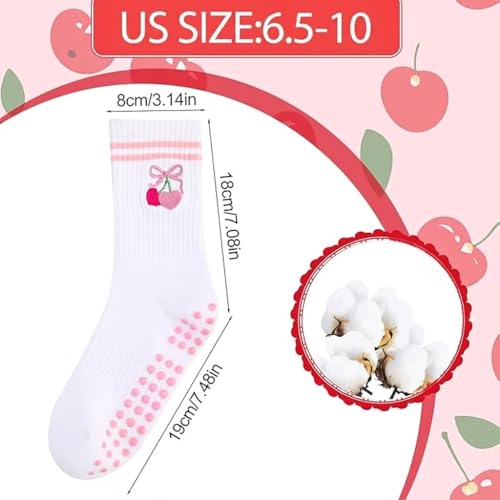 Image of Jspupifip Cute Pilates Socks for Women | Non Slip Yoga Socks with Grips for Barre Workout Athletic Hospital