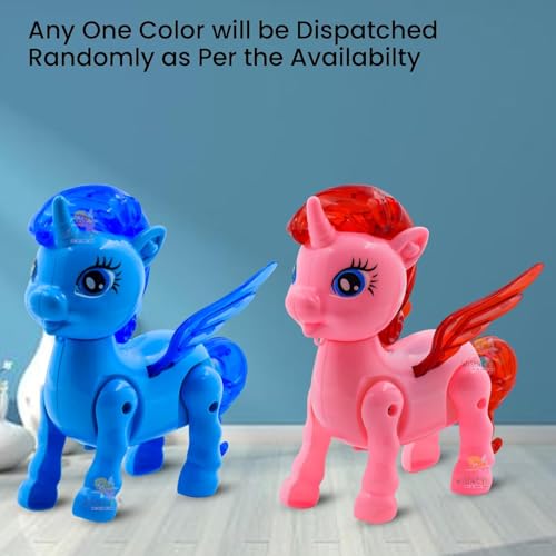 Image of Premium Battery Operated Walking Leash Unicorn | Dancing Glowing Musical Toy with Flashing LED Lights and Music | Unicorn for Kids 3+ Years | Girls Birthday Gift