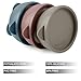PandaEar 3 Pack Baby Bowls with Suction, Silicone Toddler Bowls with Lids, No Spill Suction Bowls for Baby Infant First Stage, Baby Food Feeding Bowl Set, Blue/Brown/Red