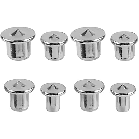 Foitech (8Pcs) Dowel Marker pins Tenon Center Transfer Plugs Points Marker Drill Center, 6/8/10/12mm Dowel Drill Center Points Pin Set Cover