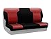 Coverking Custom Fit Rear Solid Bench Seat Cover for Select Ford Mustang Models - Premium Leatherette 2-Tone (Red with Black Sides)