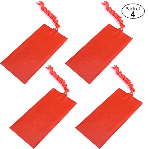 Icstation 12V 15W 50X100mm Silicone Heater Rubber Heating Pad Electric Blanket Flexible Mat Constant Temperature 200℃ Max(Pack of 4)